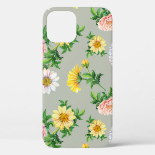 Aquarell-Chrysanthemen, nahtloses Blumenmuster Case-Mate iPhone Hülle