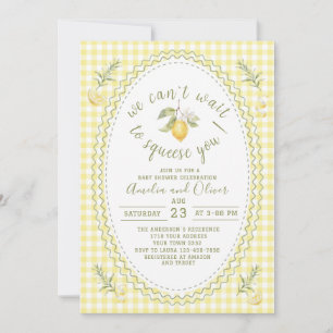 Aquarell Ciao bambino Zitronen Babyparty Einladung