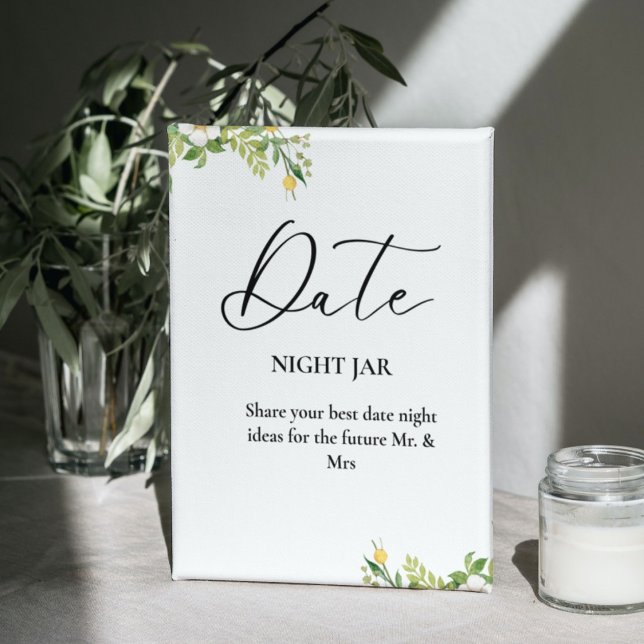 Aquarell Citrus Lemon Brautparty Hochzeitszeichen Sockelschild (Von Creator hochgeladen)