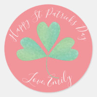 Aquarell Clover St Patricks Day Leckerei Rosa