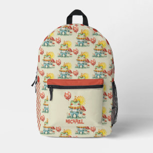 Aquarell-Clown-Frosch Süße Cottagecore-Name Bedruckter Rucksack