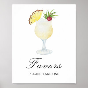Aquarell-Cocktail-Junggesellinnenabschied - Gesche Poster