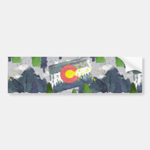 Aquarell-Colorado-Grau Autoaufkleber