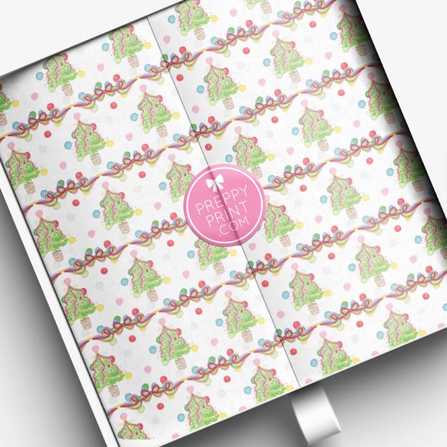 Aquarell Confetti Weihnachtsbäume & Band Seidenpapier (Von Creator hochgeladen)