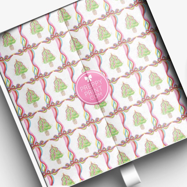 Aquarell Confetti Weihnachtsbäume & Band Seidenpapier (Von Creator hochgeladen)