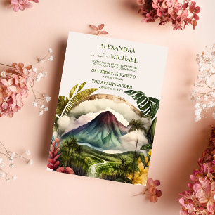 Aquarell Costa Rica Hochzeit in Urlaubsort Einladung