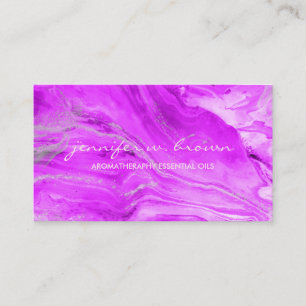Aquarell Custom Essential Öle rosa Marmor Visitenkarte