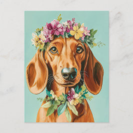 Aquarell-Dachshund-Postkarte Postkarte