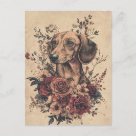 Aquarell-Dachshund-Postkarte Postkarte