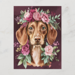 Aquarell-Dachshund-Postkarte Postkarte