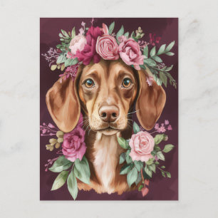 Aquarell-Dachshund-Postkarte Postkarte