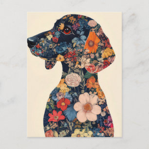 Aquarell-Dachshund-Postkarte  Postkarte