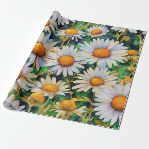 Aquarell Daisy Blume Garten Geschenkpapier