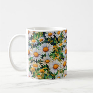 Aquarell Daisy Blume Garten Kaffeetasse