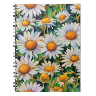 Aquarell Daisy Blume Garten Notizblock