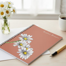 Aquarell-Daisy-Blumen-Boho-Weihnachtsgeschenk