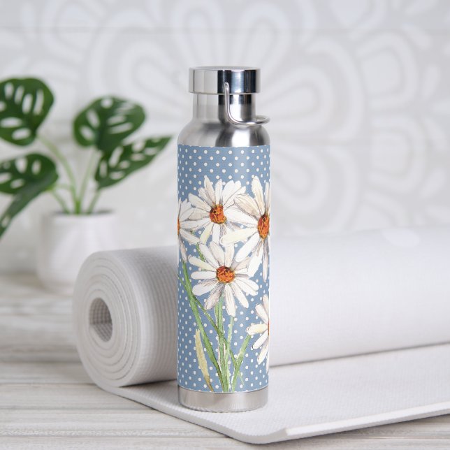 Aquarell Daisy Bouquet auf Punkten Trinkflasche (Yoga)