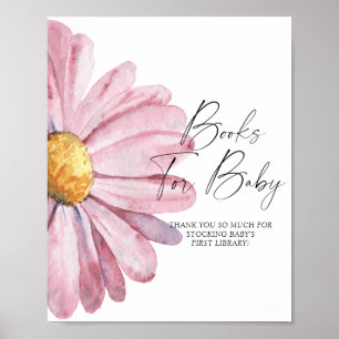 Aquarell Daisy - Bücher für Babyposter Poster