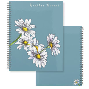 Aquarell-Daisy-Floral-Boho-Weihnachtsgeschenk Planer