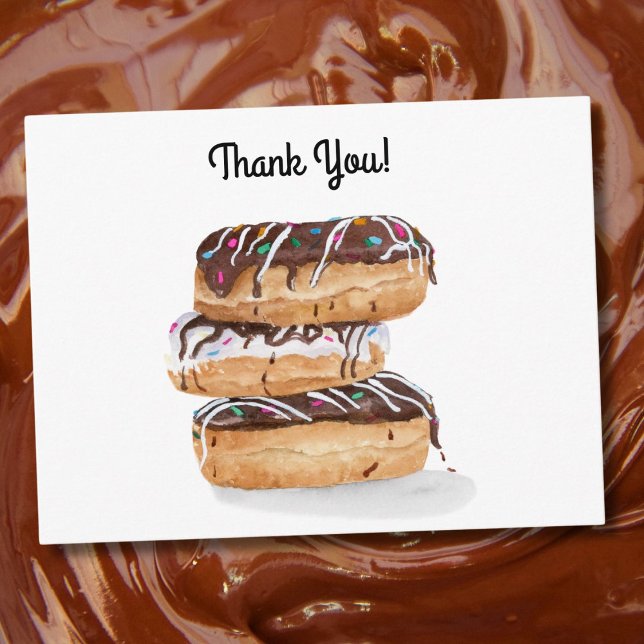 Aquarell Danke Donuts Postkarte (Von Creator hochgeladen)