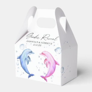 Aquarell-Delfine Geschlechter-Enthüllung Geschenkschachtel