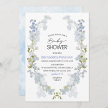 Aquarell Delphinium blue flowers