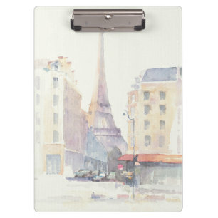 Aquarell des Eiffelturm-  Paris Klemmbrett