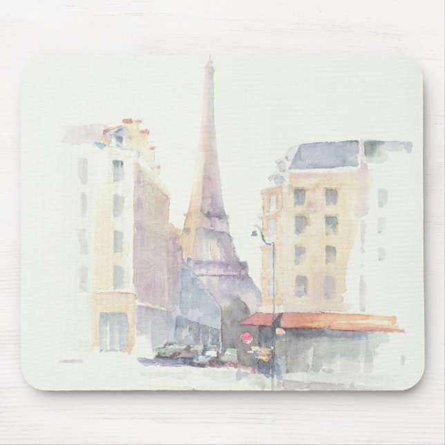 Aquarell des Eiffelturm-| Paris Mousepad (Vorne)