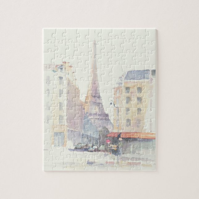 Aquarell des Eiffelturm-| Paris Puzzle (Vertikal)