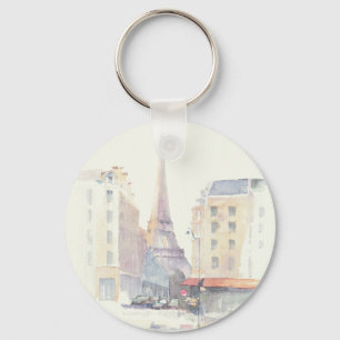 Aquarell des Eiffelturm- Paris Schlüsselanhänger