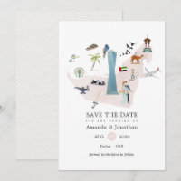 Aquarell-Destination-Hochzeit in Dubai, Vereinigte