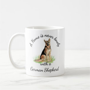 Aquarell Deutscher Schäferhund Haustier Tier Kaffeetasse