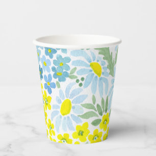 Aquarell Die Blume des Feldes . Chamomile Pappbecher