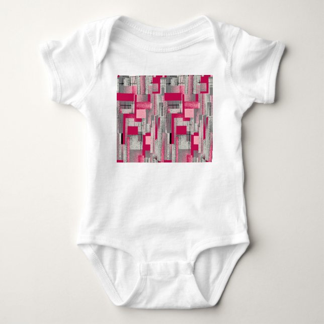Aquarell-Digital-Patchwork: nahtloses Muster Baby Strampler (Vorderseite)