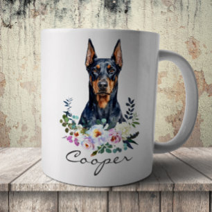 Aquarell Dobermann Kaffeetasse