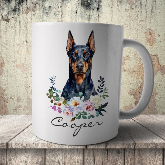Aquarell Dobermann Kaffeetasse (Von Creator hochgeladen)