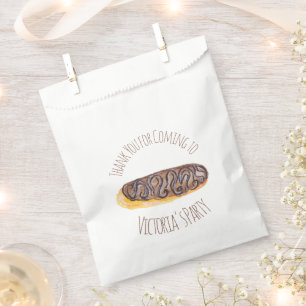 Aquarell-Donut-Schokoladen-Éclair handgezeichnet Geschenktütchen