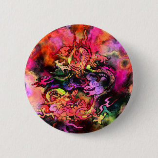 Aquarell-Drache-Knopf #2 Button