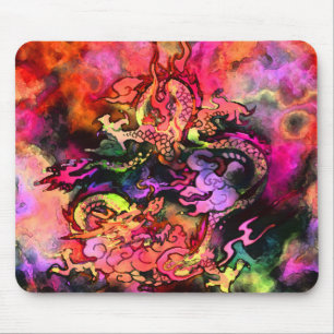 Aquarell-Drache Mousepad #2