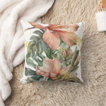 Aquarell-Dschungel-Orchideen-Blumen