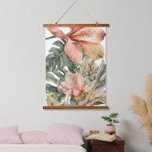 Aquarell Dschungel Orchideen Blumen