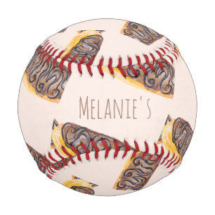 Aquarell-Eclairs Donuts Spaß Whimsical Süß Baseball