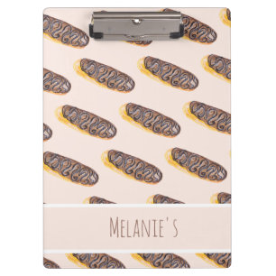 Aquarell-Eclairs-Donuts-Spaß-Whimsical-Süß- Cli Klemmbrett