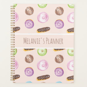 Aquarell-Eclairs-Donuts-Spaß-Whimsical-Süß Planer