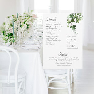 Aquarell-Efeu-Hochzeitseinladung Beilage Einladung