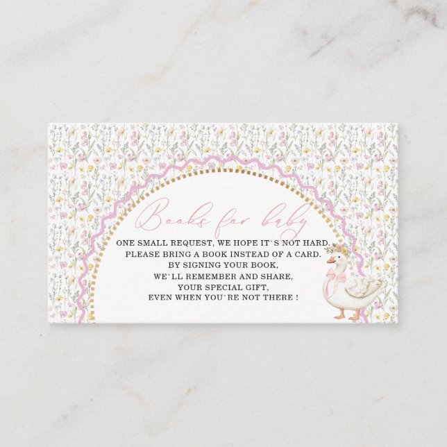 Aquarell ein albernes Gänseduschbuch für Begleitkarte (Vorderseite)