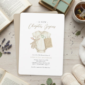 Aquarell Ein neues Kapitel beginnt Baby Shower Einladung