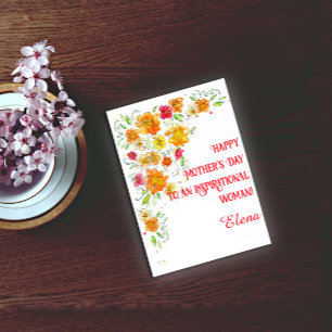Aquarell einfache Garten-Mutter-Feiertagskarte Feiertagskarte