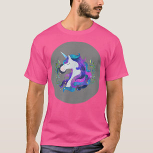 Aquarell Einhorn Magische Einhörner Grau Magie Fai T-Shirt