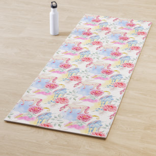 Aquarell-Einhorn-u. Pegasus-Muster Yogamatte